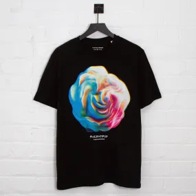 040 Disco Psychedelia Front Print - Tshirt - Black