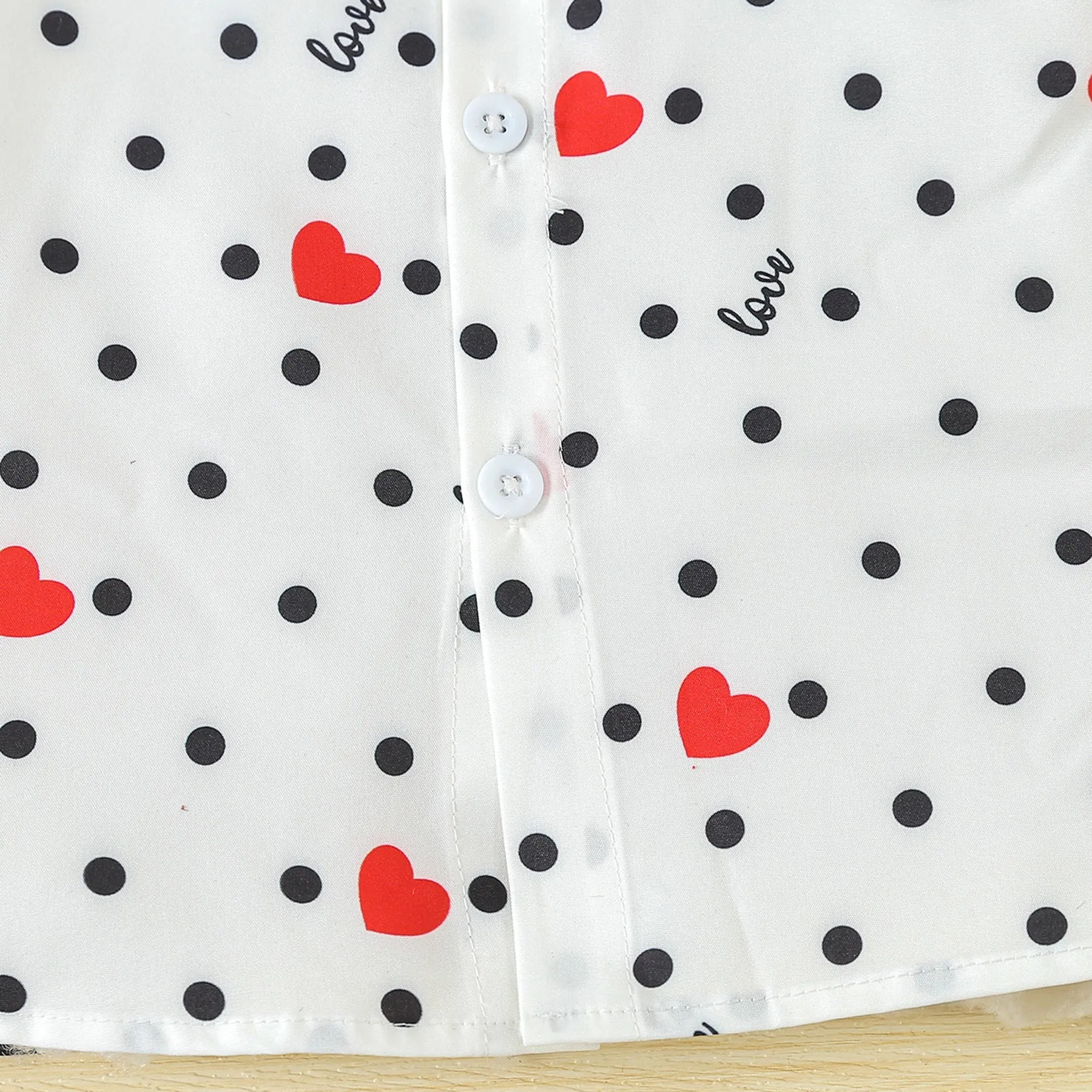 2 Pieces Set Baby Kid Boys Valentine's Day Letters Love heart Print Tops And Solid Color Shorts Wholesale 24030179