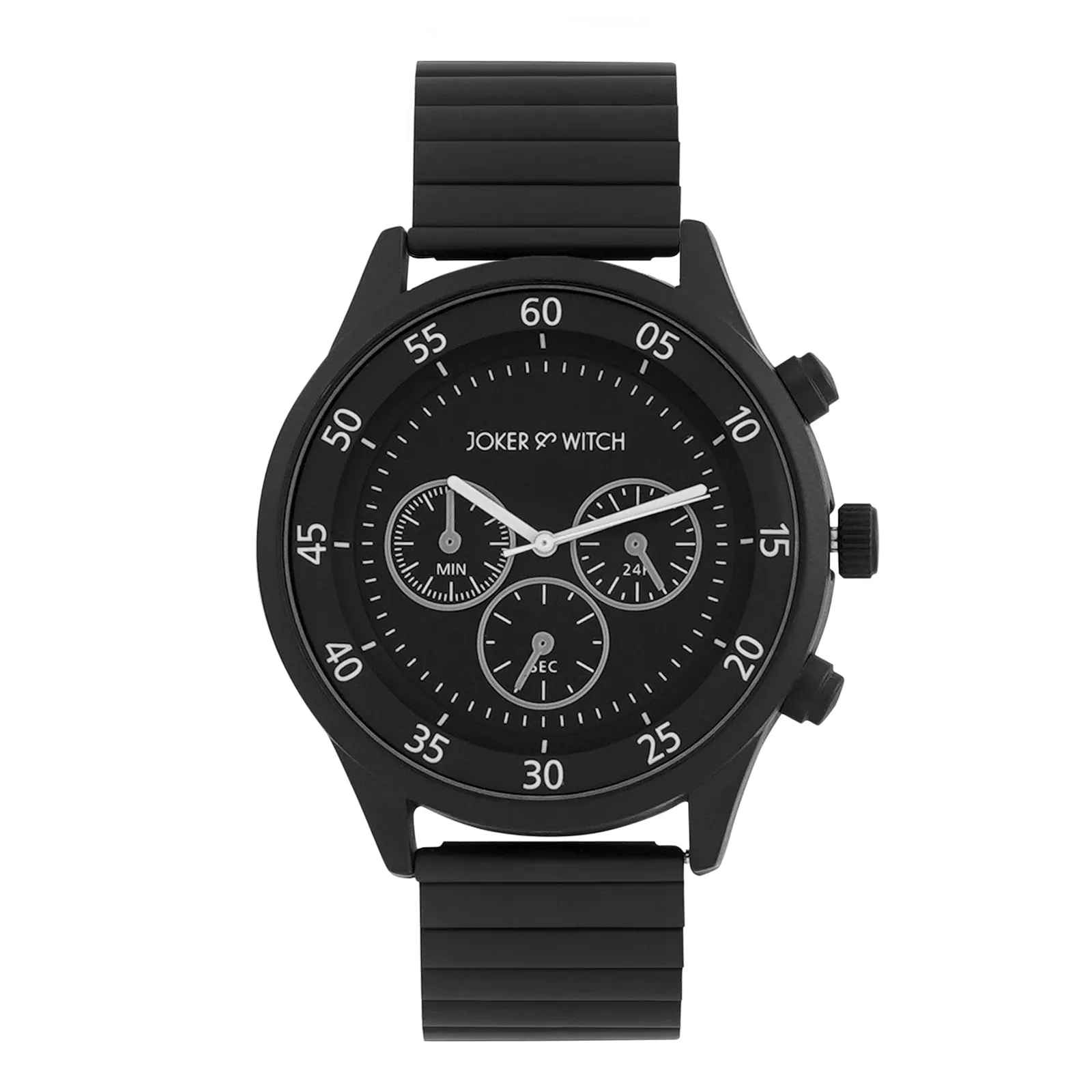 Ajax All Black Metallic Strap Watch