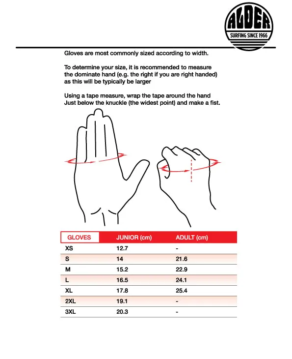 Alder Matrix 3mm Wetsuit Gloves