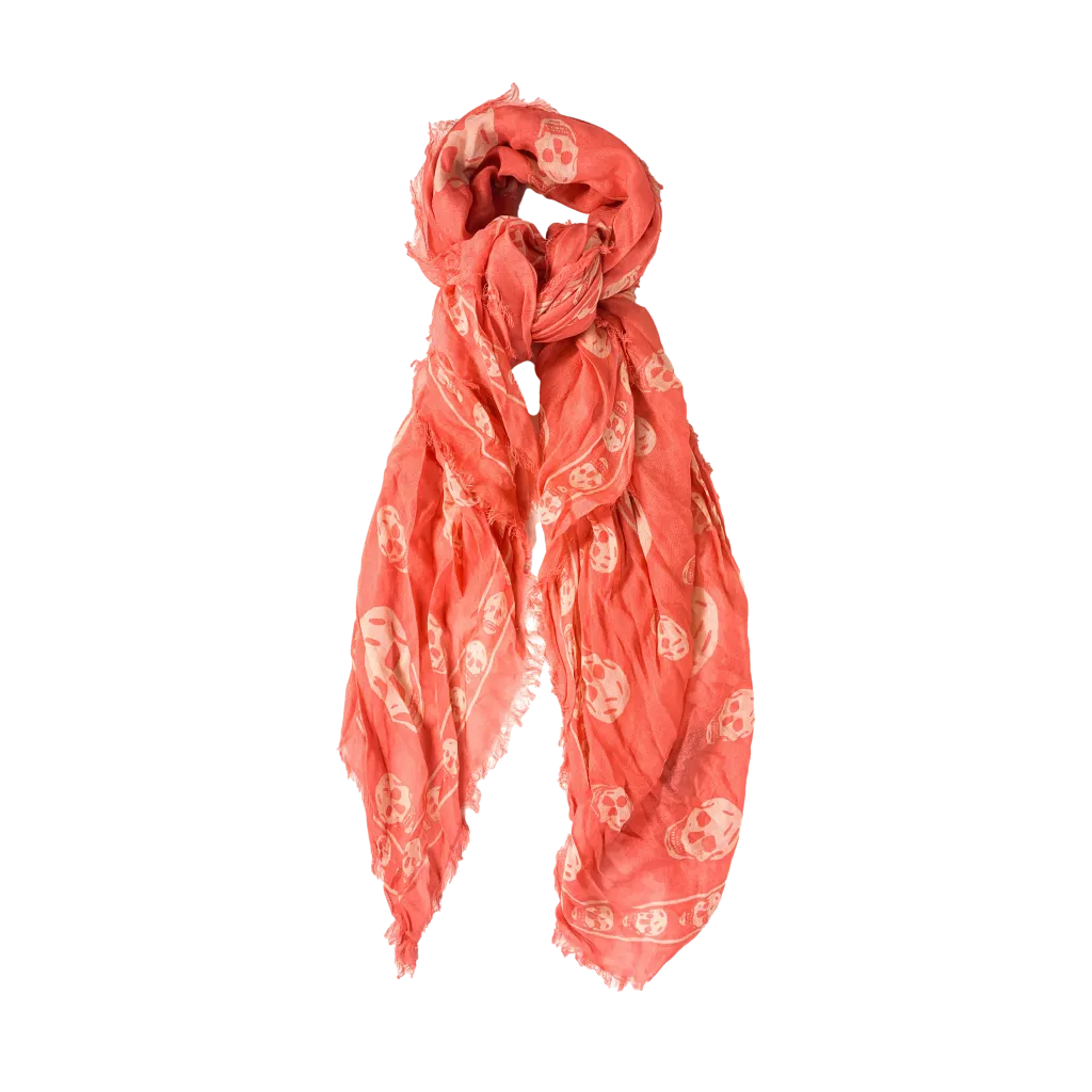 Alexander McQueen Scarf Coral/Ivory