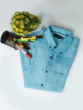 Aqua Blue Oxford Casual shirt