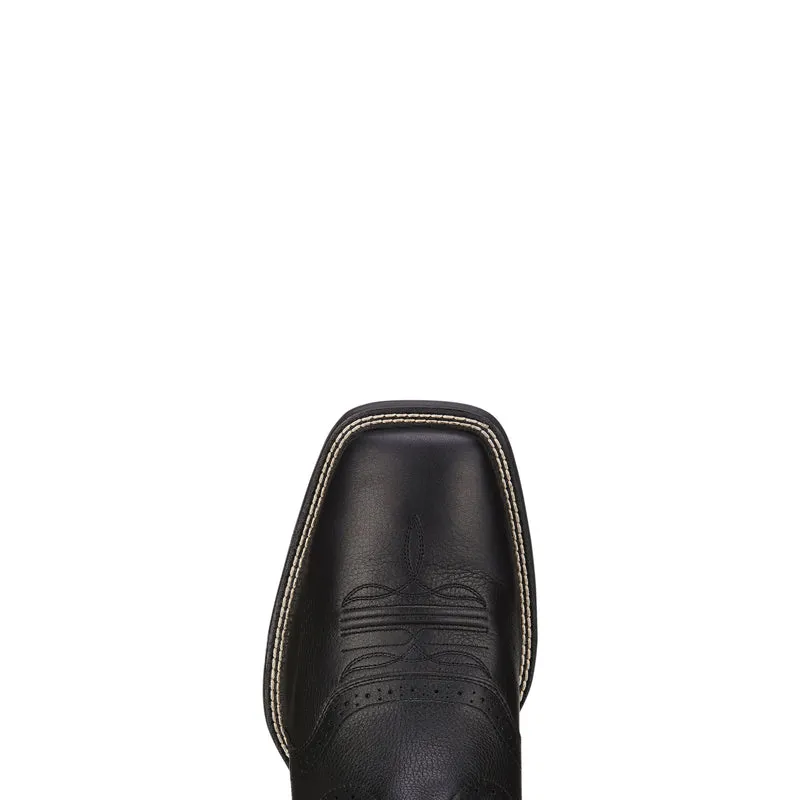 'Ariat' Men's 11 Sport Western Square Toe - Black Deertan