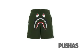 Bape Shark Sweat Shorts 'Olive Drab' (2021)