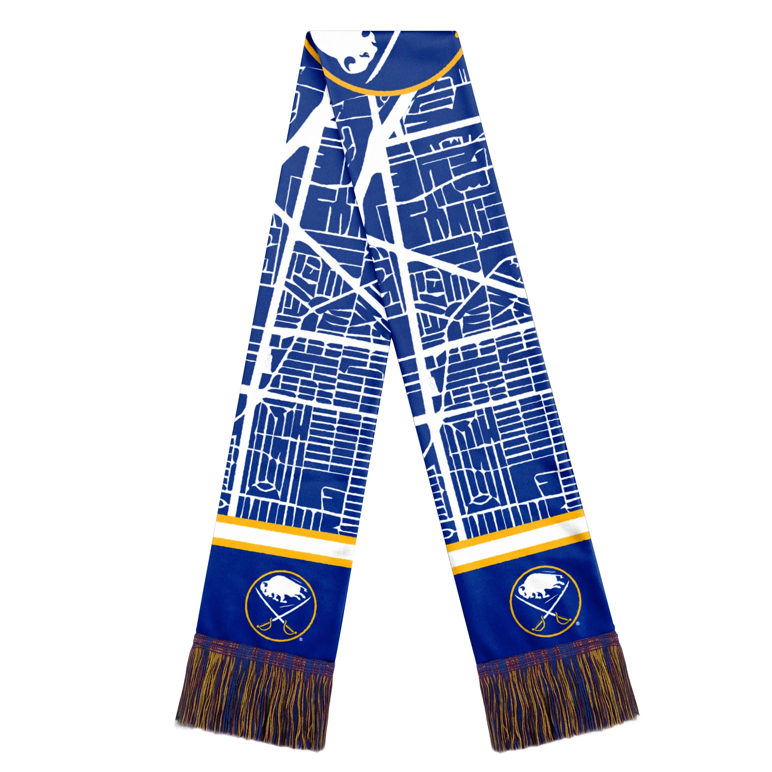 Buffalo Sabres Royal City Map Winter Scarf