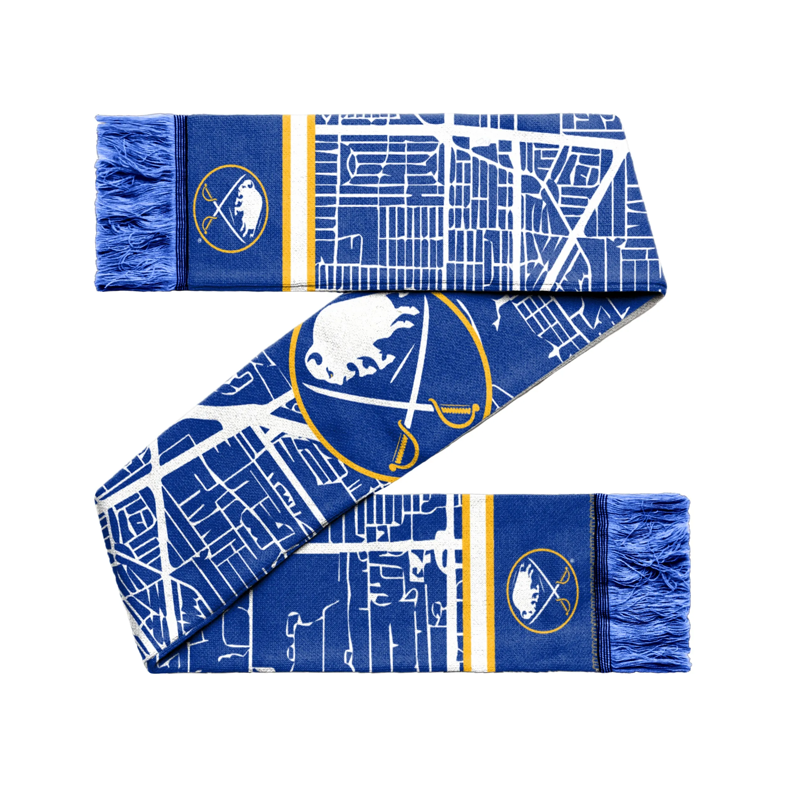 Buffalo Sabres Royal City Map Winter Scarf