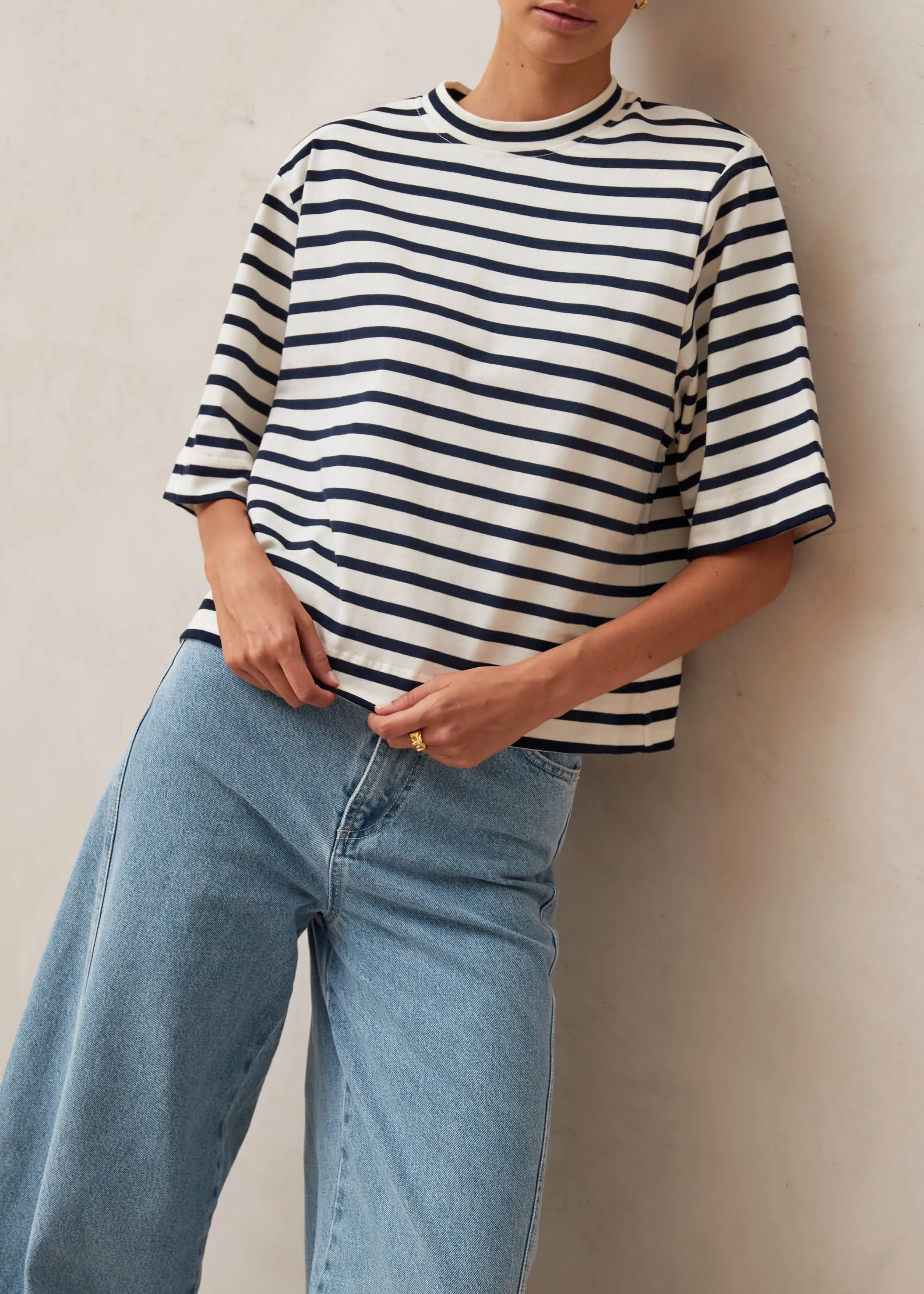 Capa Stripes Navy And White Tshirt