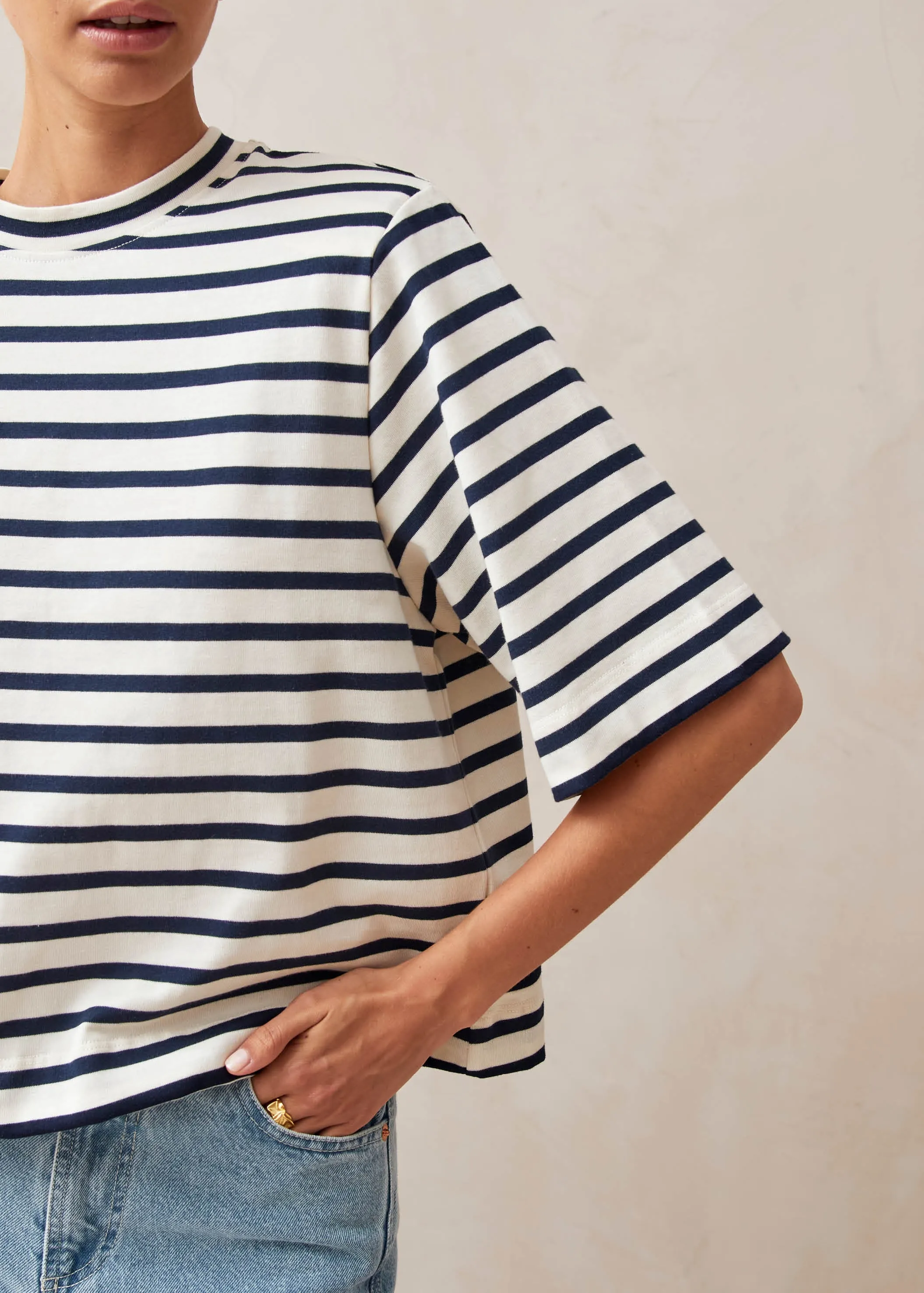 Capa Stripes Navy And White Tshirt