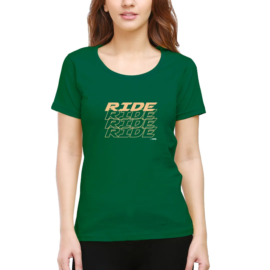 Cyclop Women's  Ride Ride Ride Cycling T-Shirt