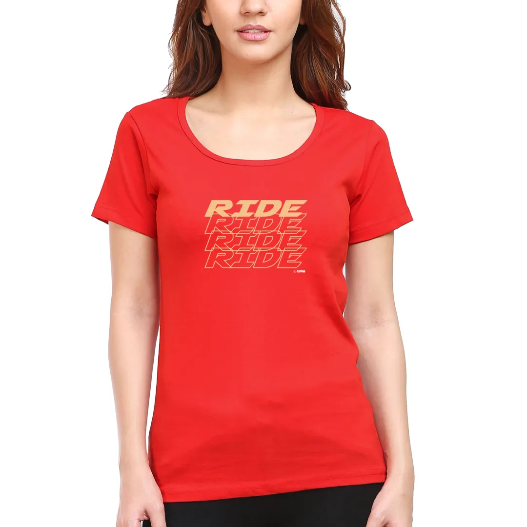 Cyclop Women's  Ride Ride Ride Cycling T-Shirt