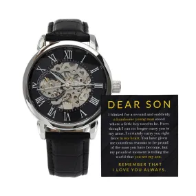 Dear Son You Are My Proudest Moment Men Openwork Watch Gift For Him