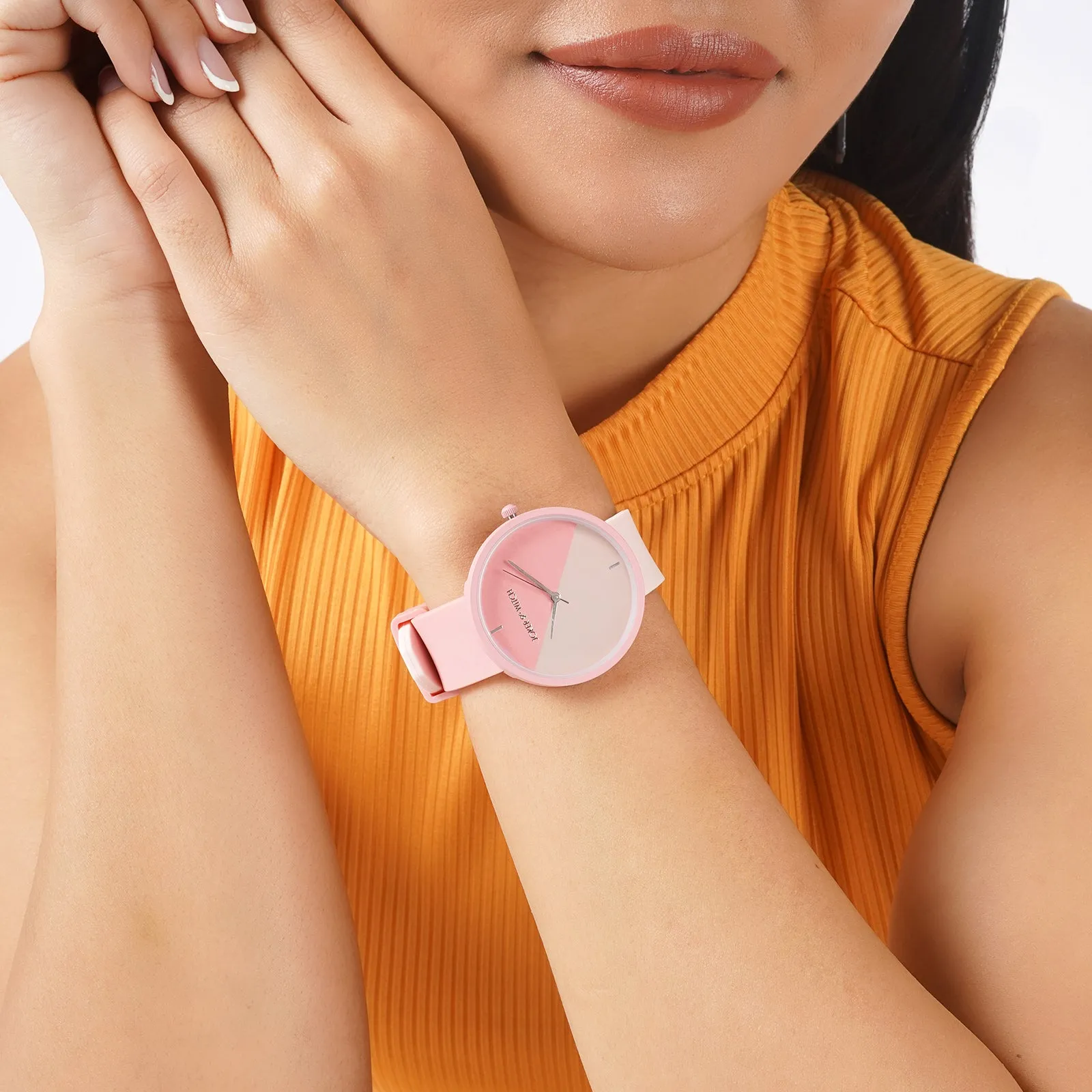 Duet Lily Luster Pink Silicone Strap Watch