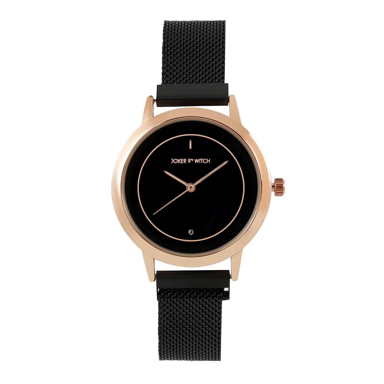 Eclipse All Black Magnetic Mesh Strap Watch