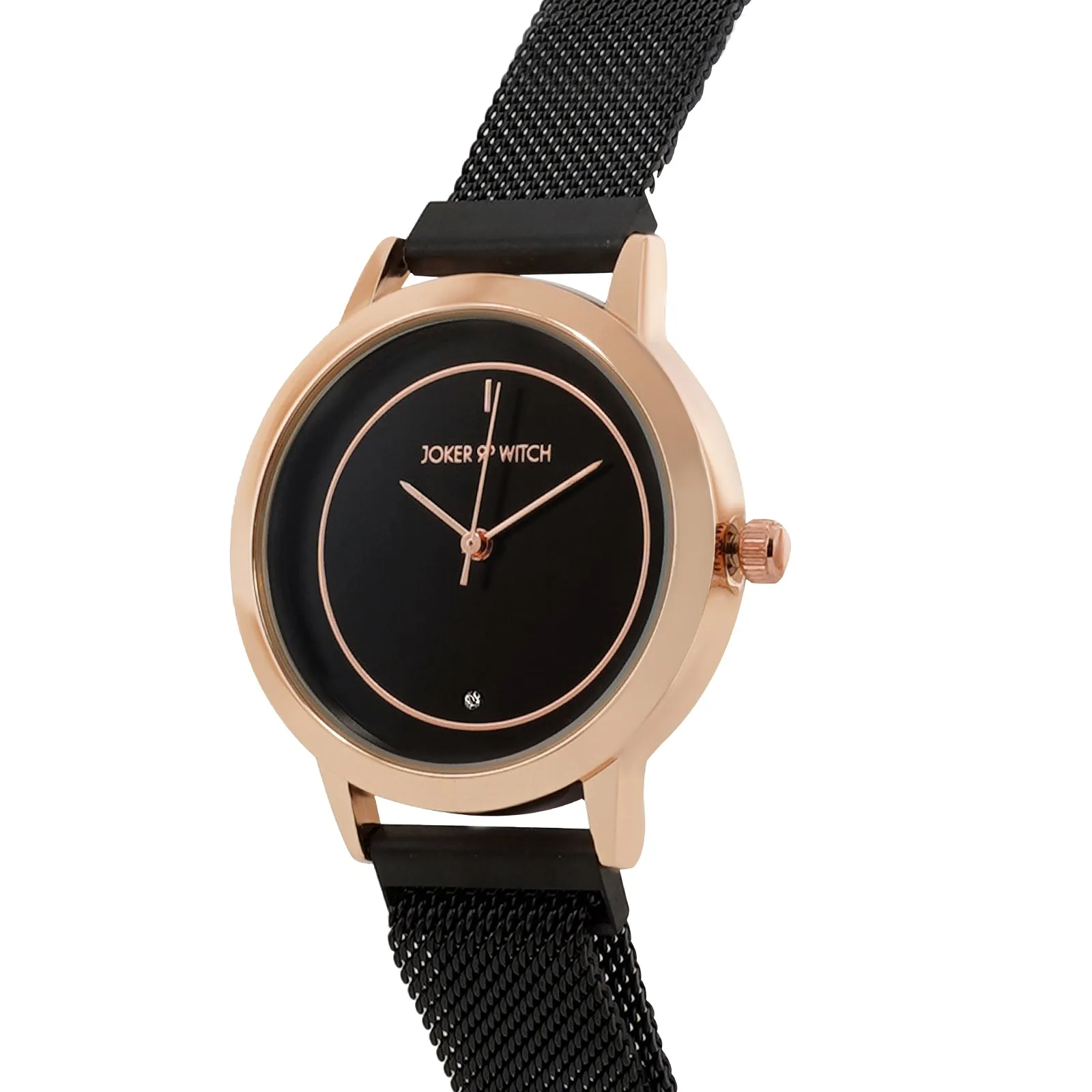 Eclipse All Black Magnetic Mesh Strap Watch