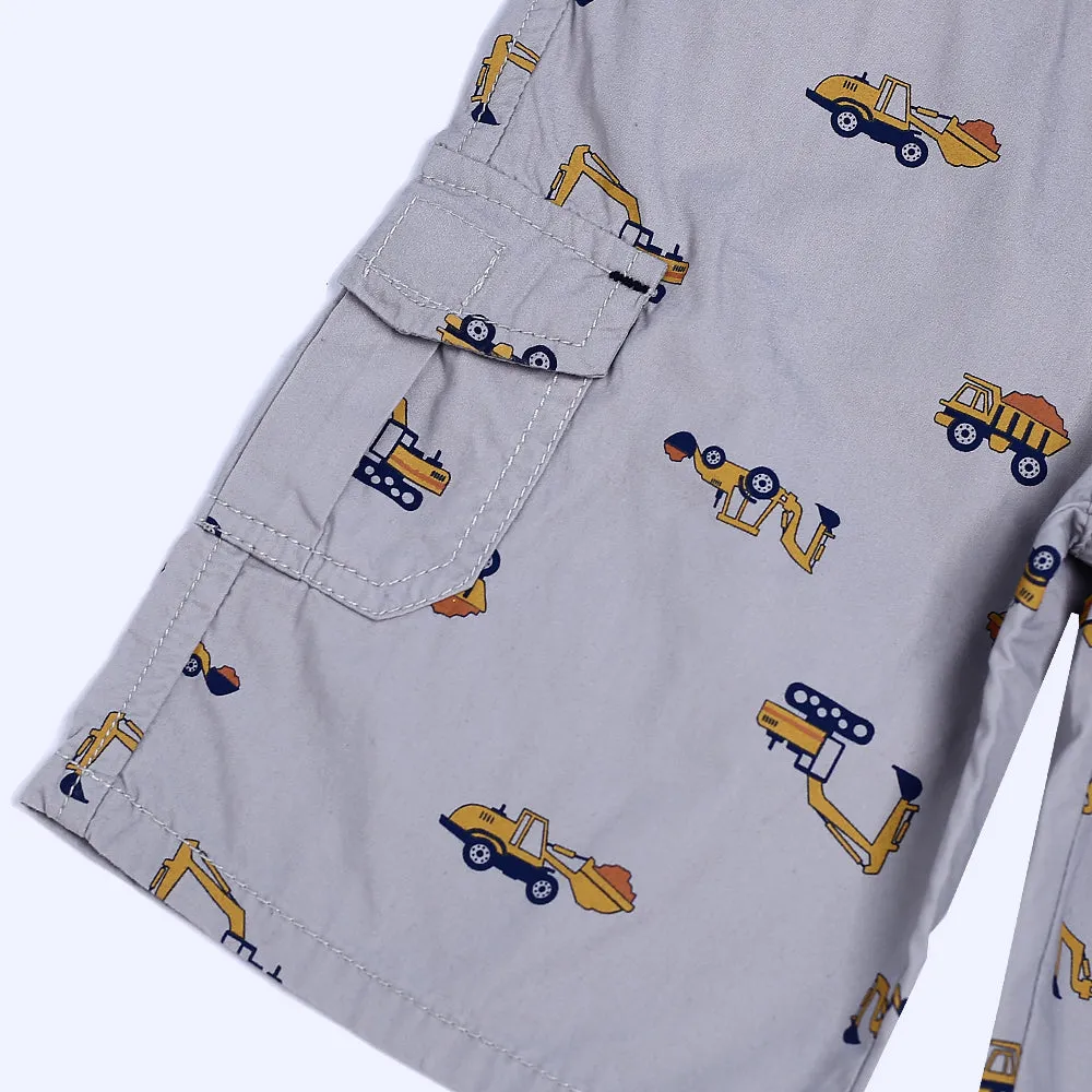 Excavator Print Shorts