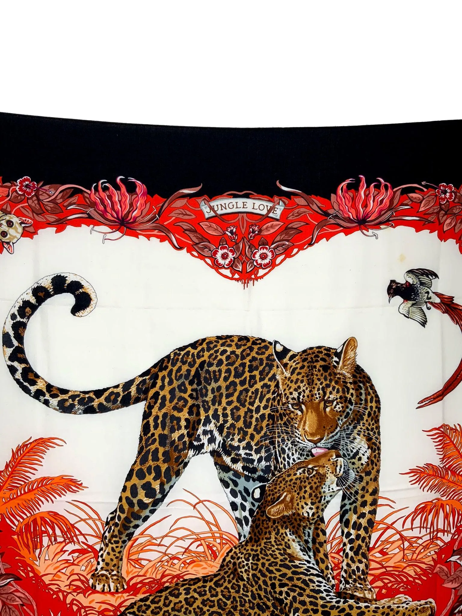 Hermes Jungle Love Luxury Cashmere Shawl Scarf, Size 140