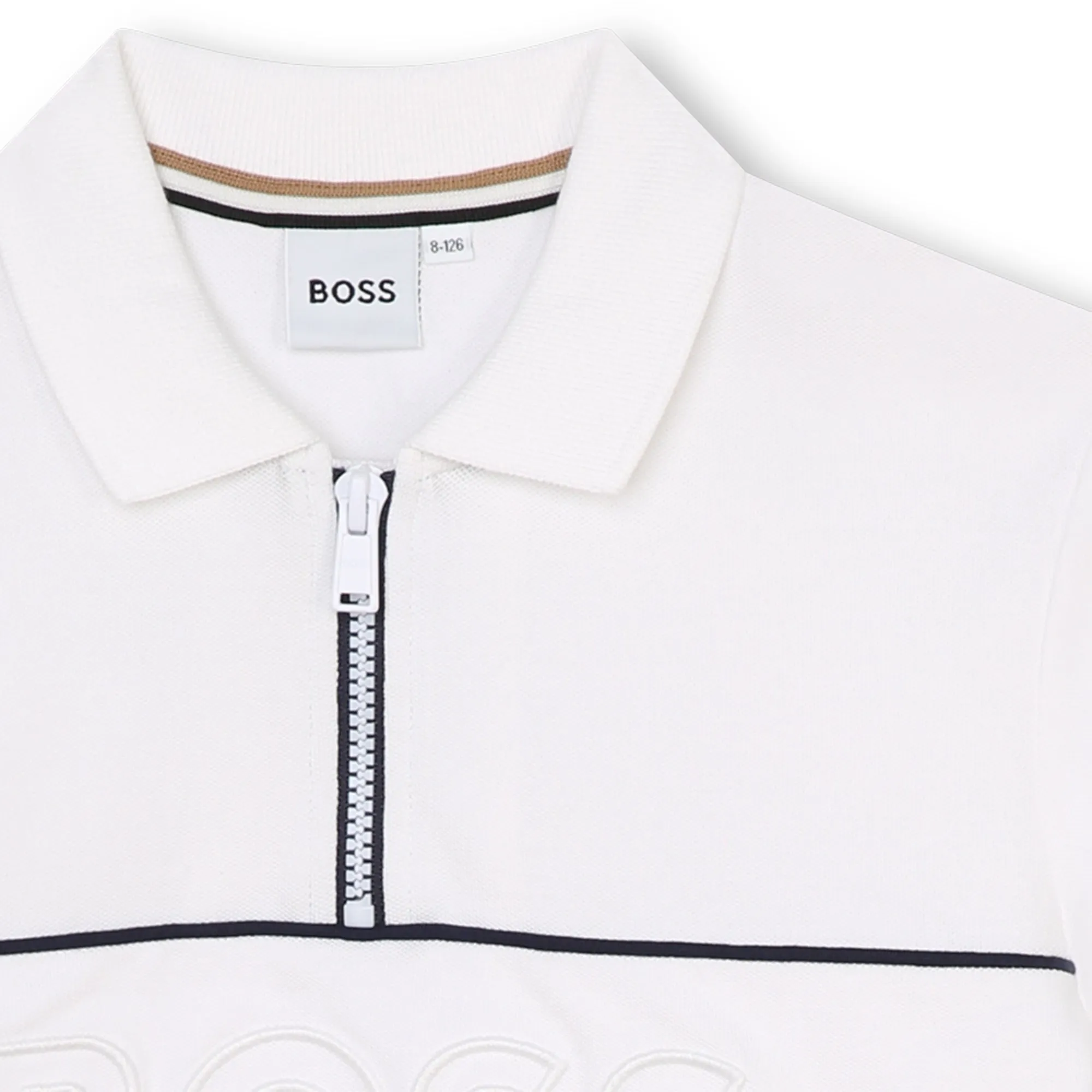 Hugo Boss Boys White Polo _ J50708-10P