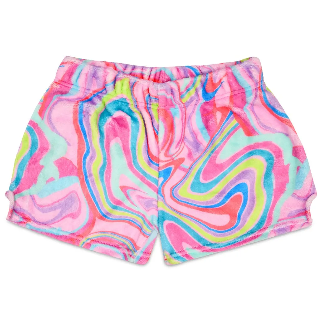 Iscream Color Swirl Plush Shorts