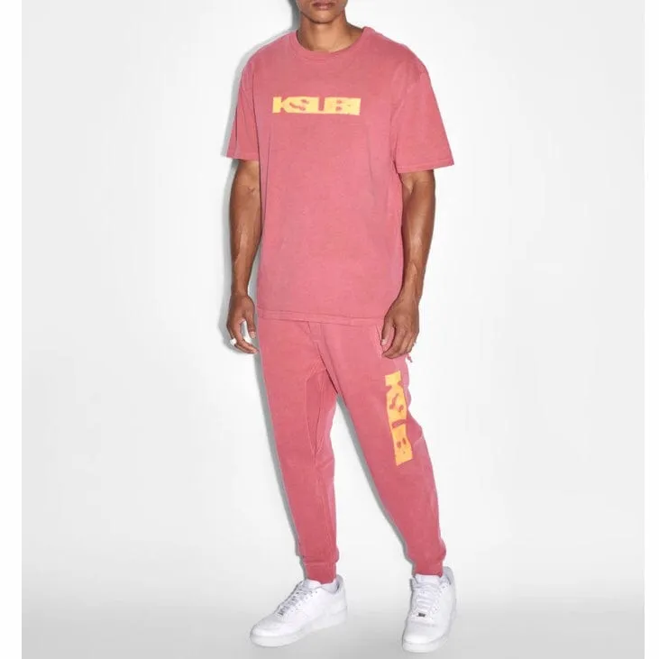 Ksubi Pixel Sign Restore Trak Sundown Sweatpants (Red) MSP23PA007