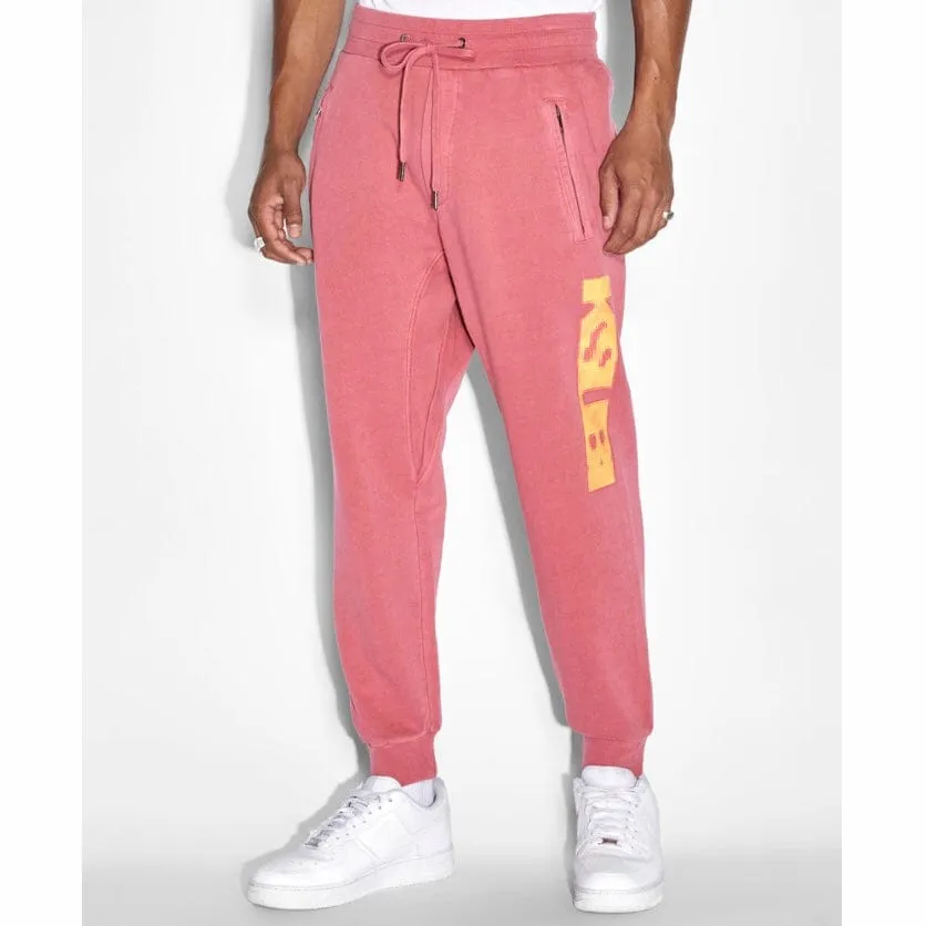 Ksubi Pixel Sign Restore Trak Sundown Sweatpants (Red) MSP23PA007