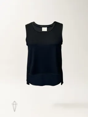 Max Tank - Black Rayon Jersey