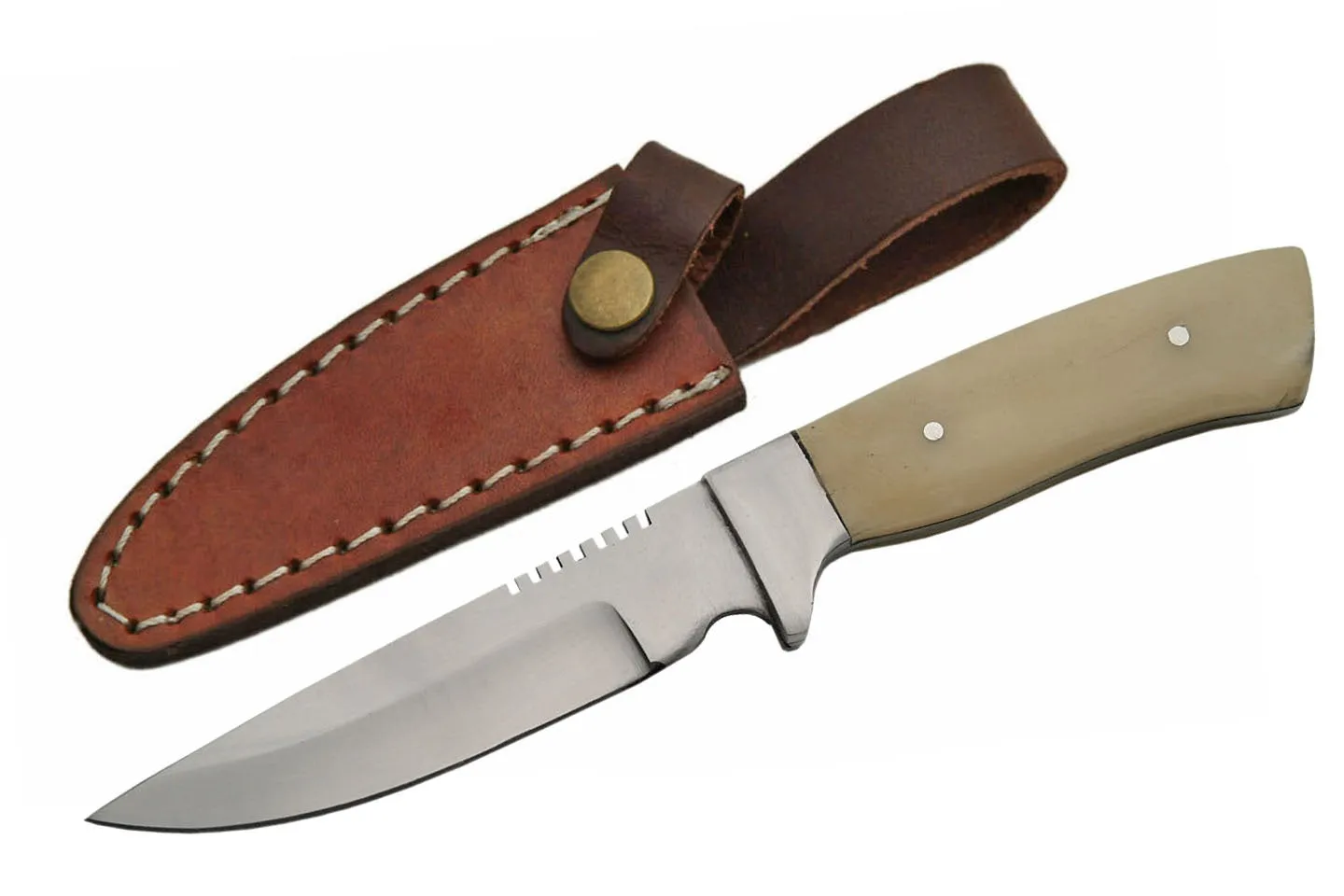 Mirimar White Men's Watch & Bone Skinner Knife Set