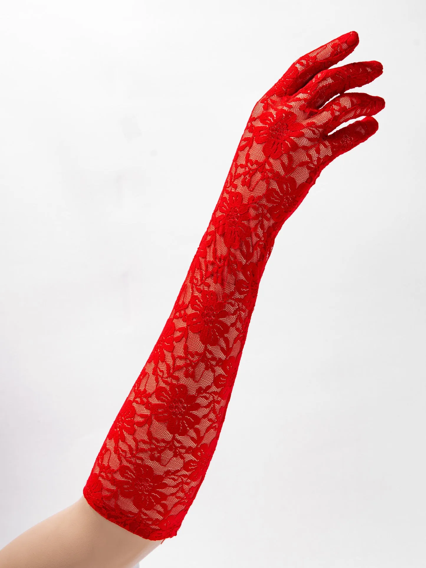 Nova Lace Long Glove with Flowers