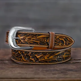 Russet Medium-Dark Oak Leaf Belt