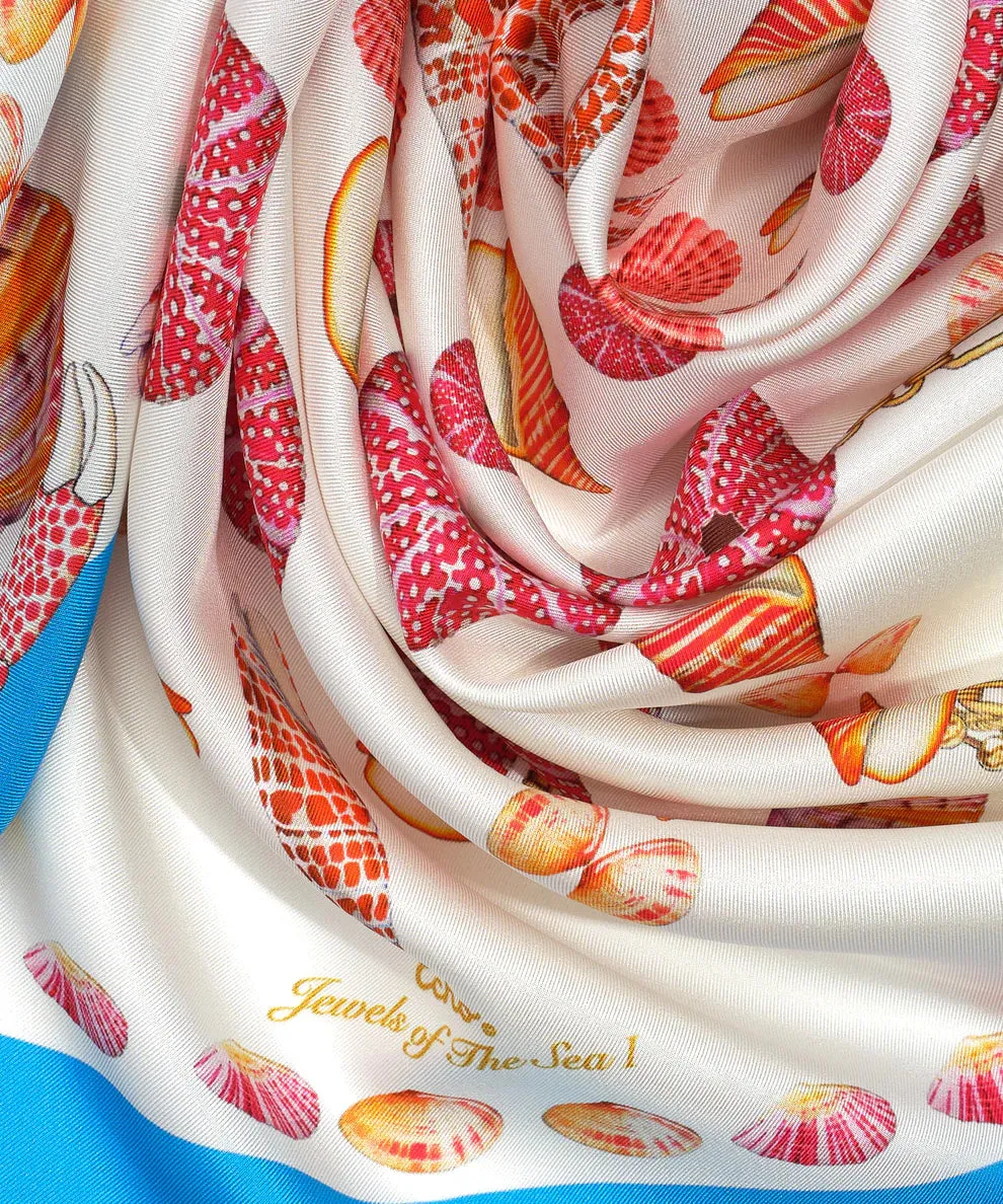 Silk Scarf: Jewels Of The Sea I