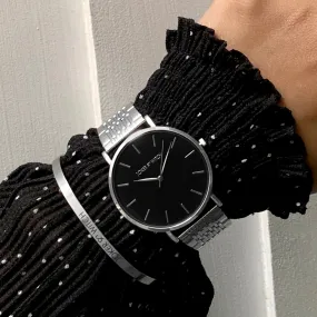 Silver Bling Watch Bracelet Stack