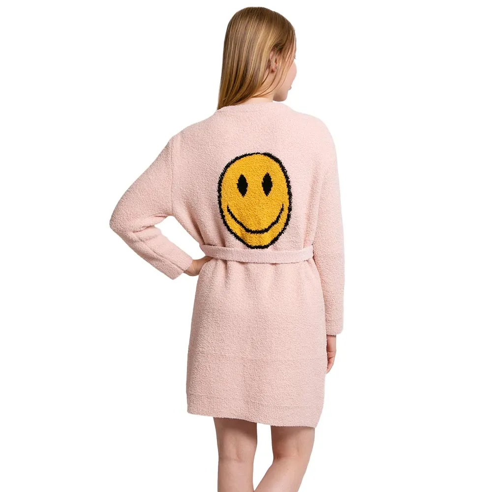 Smile Accented Side Pocket Belt Robe