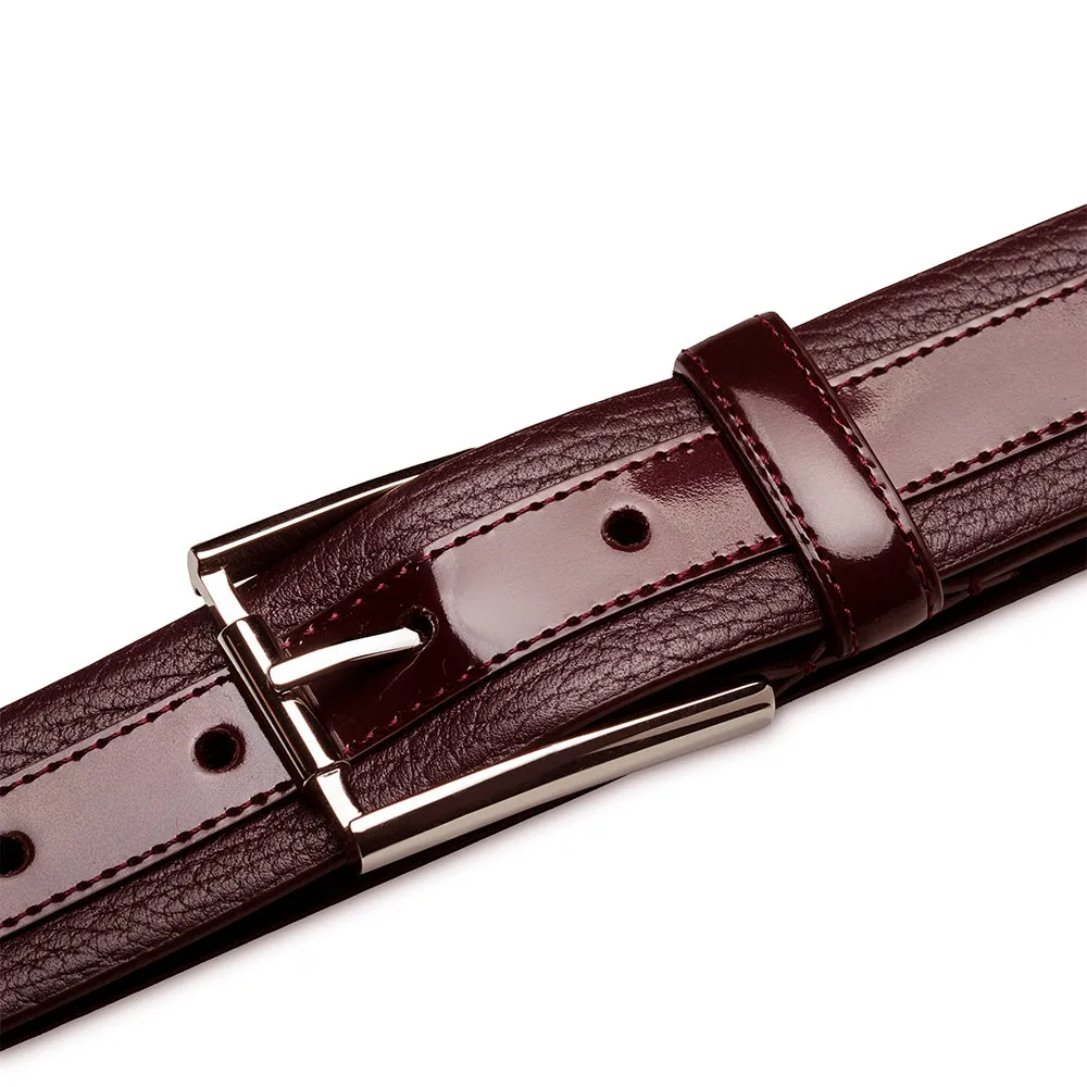 Soft Textured & Shine Calfskin Belt