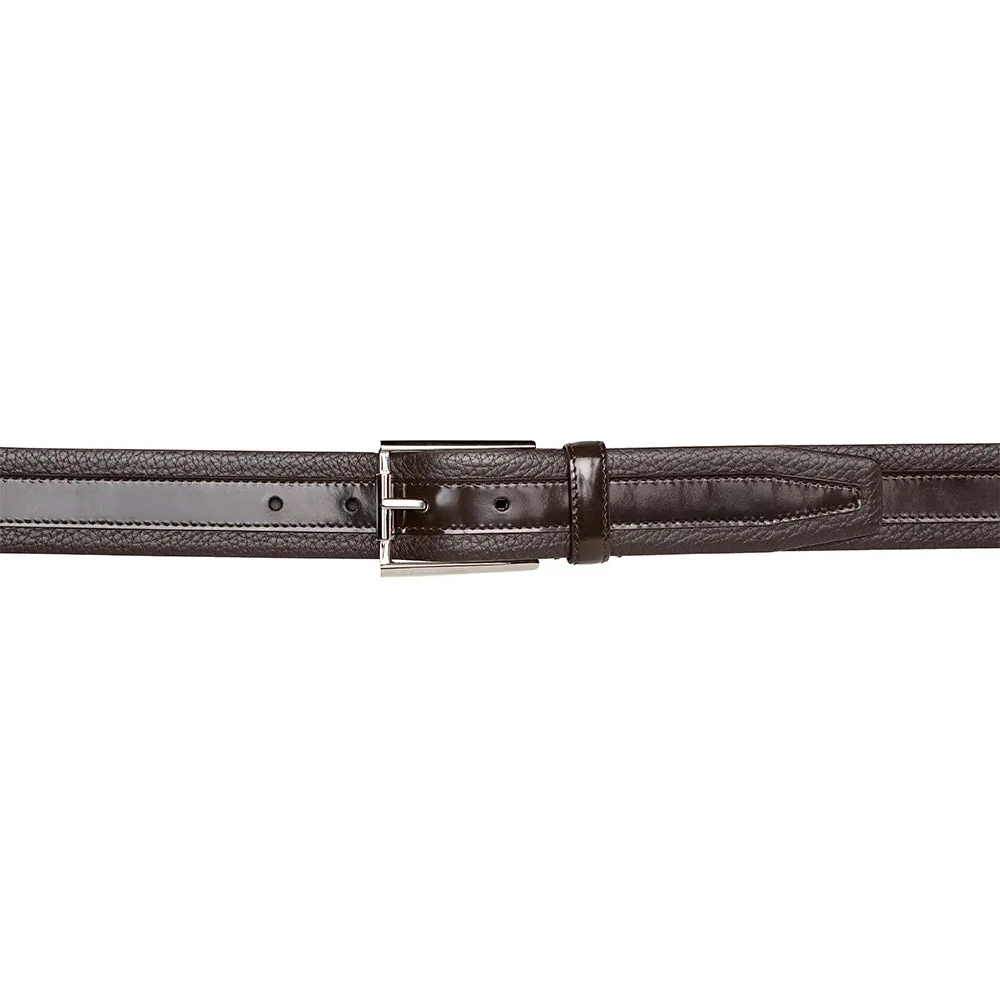 Soft Textured & Shine Calfskin Belt