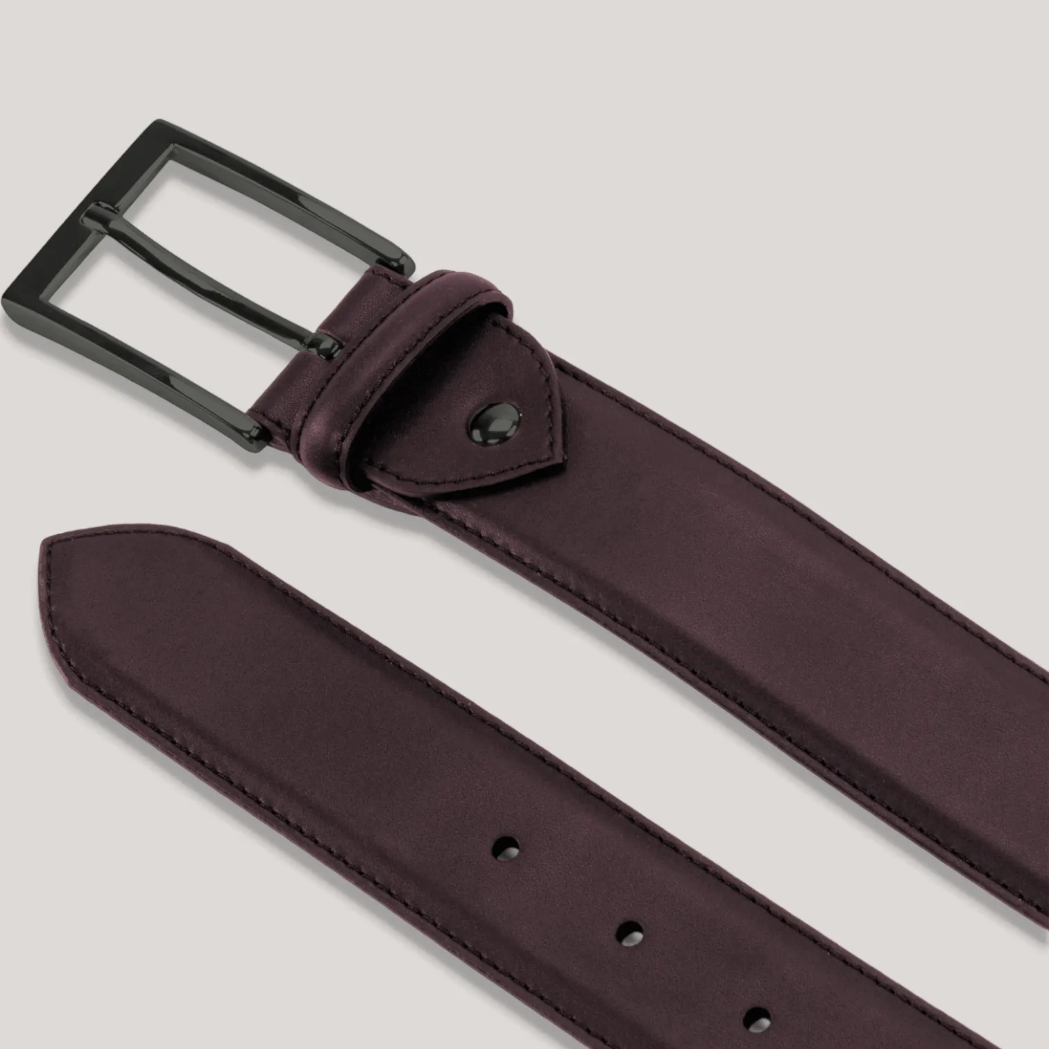 SOPHOS - Burgundy Vegan Belt - Graphite