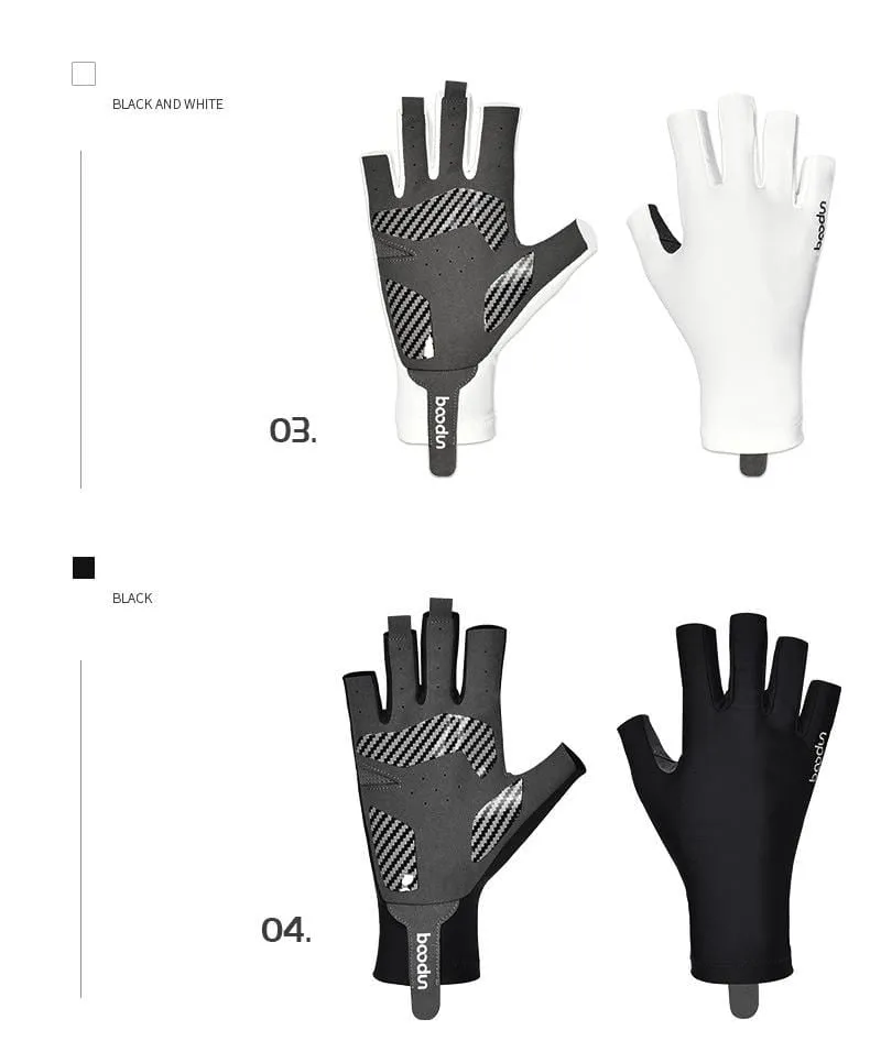 Summer Men Women Fishing Gloves Half Finger Breathable Cool Fabric Non-Slip Silicone Lure Fishing Sailing Sports Glove