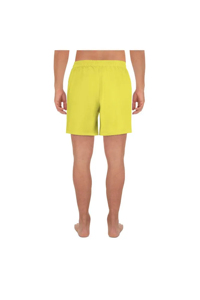 Summer Yellow Men's Athletic Long Shorts