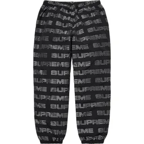 SUPREME LOGO RIPSTOP TRACK PANT-BLACK