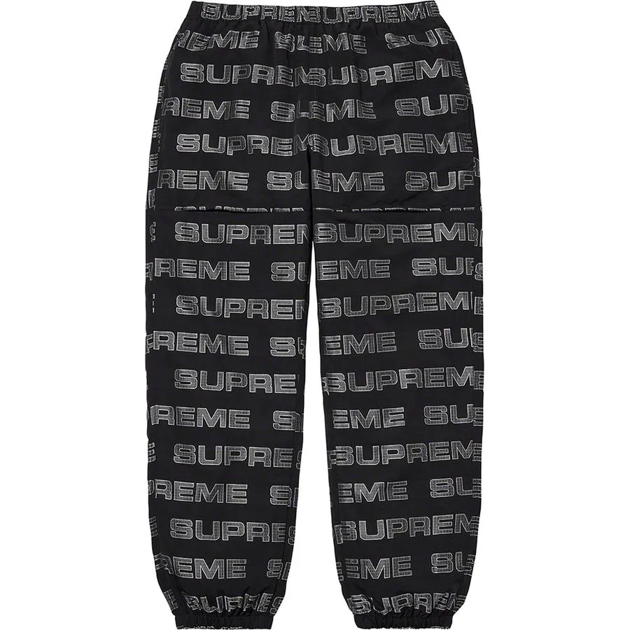 SUPREME LOGO RIPSTOP TRACK PANT-BLACK