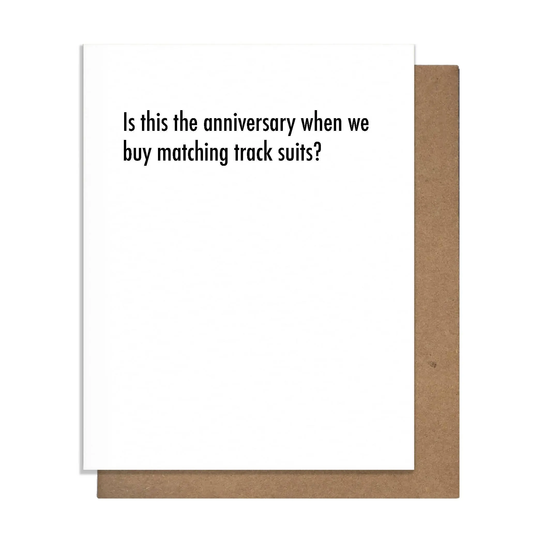 Track Suits Anniversary Greeting Card