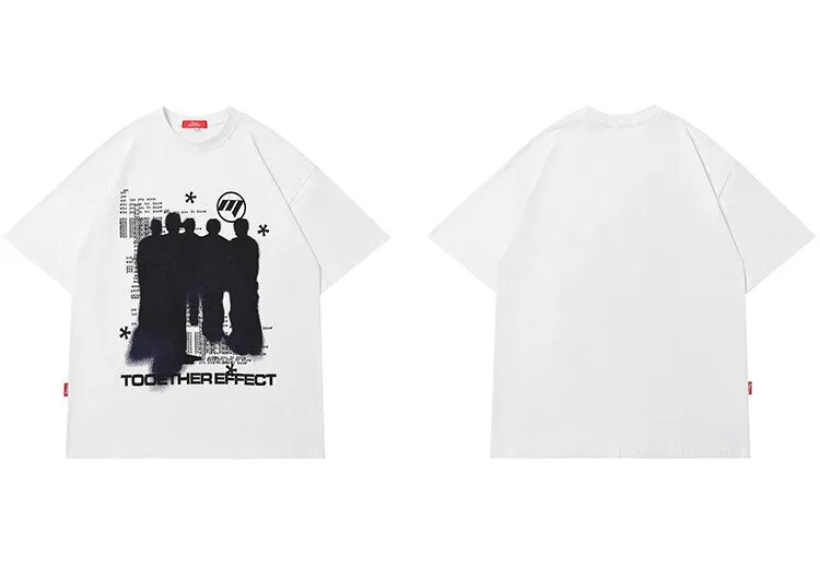 Y2K Grunge Silhouette Graphic T-Shirt