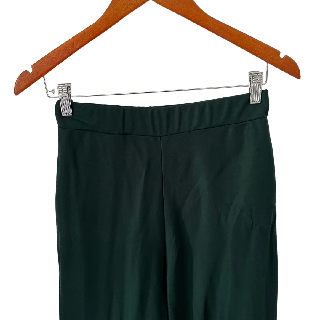 ZARA Emerald Green Wide-leg Pants | Brand New |